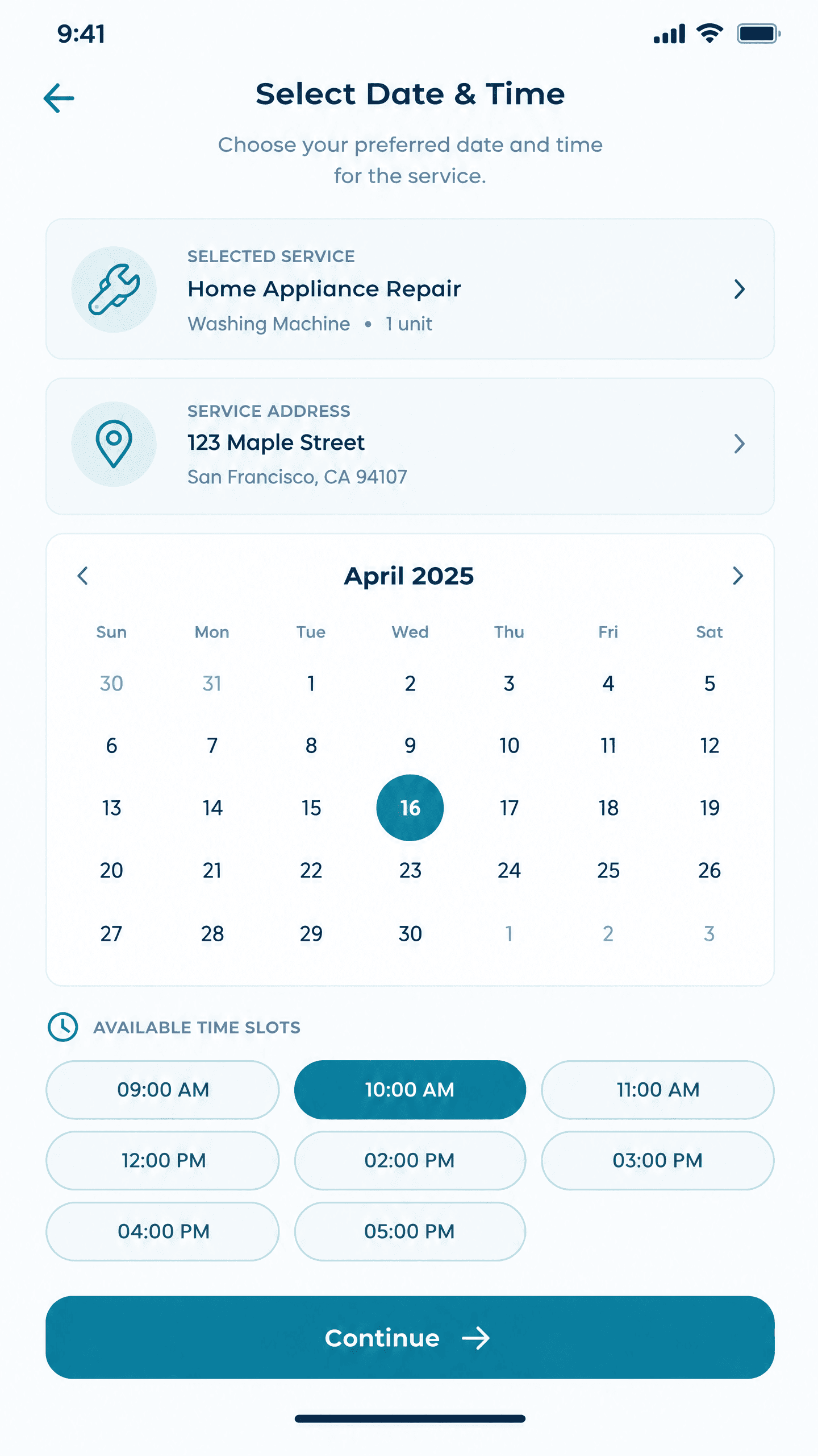 Interactive Date & Time Slot Picker
